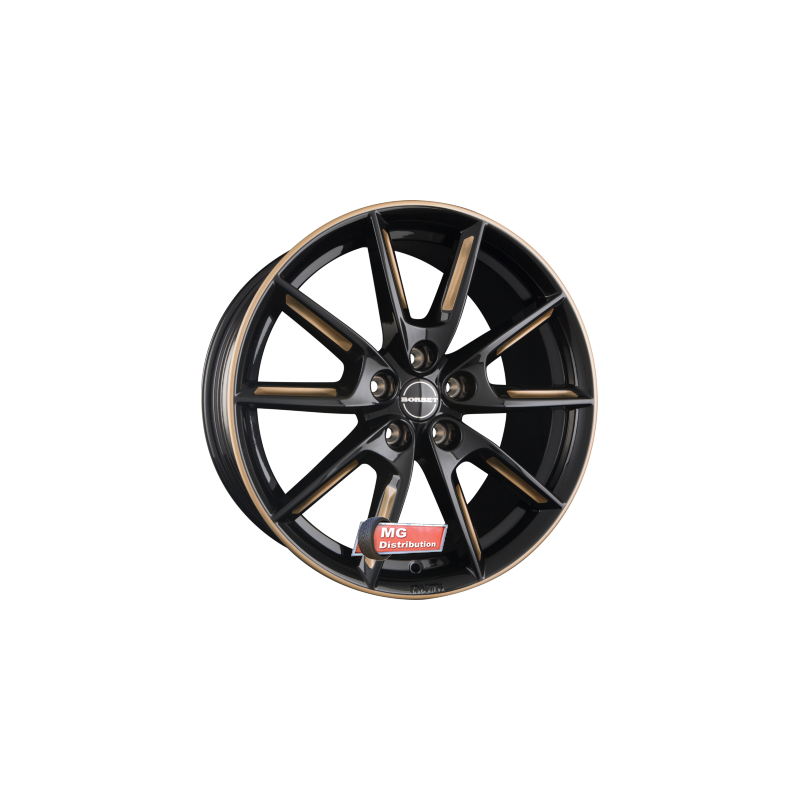 Jante BORBET type LX Black Glossy Gold Spoke Rim