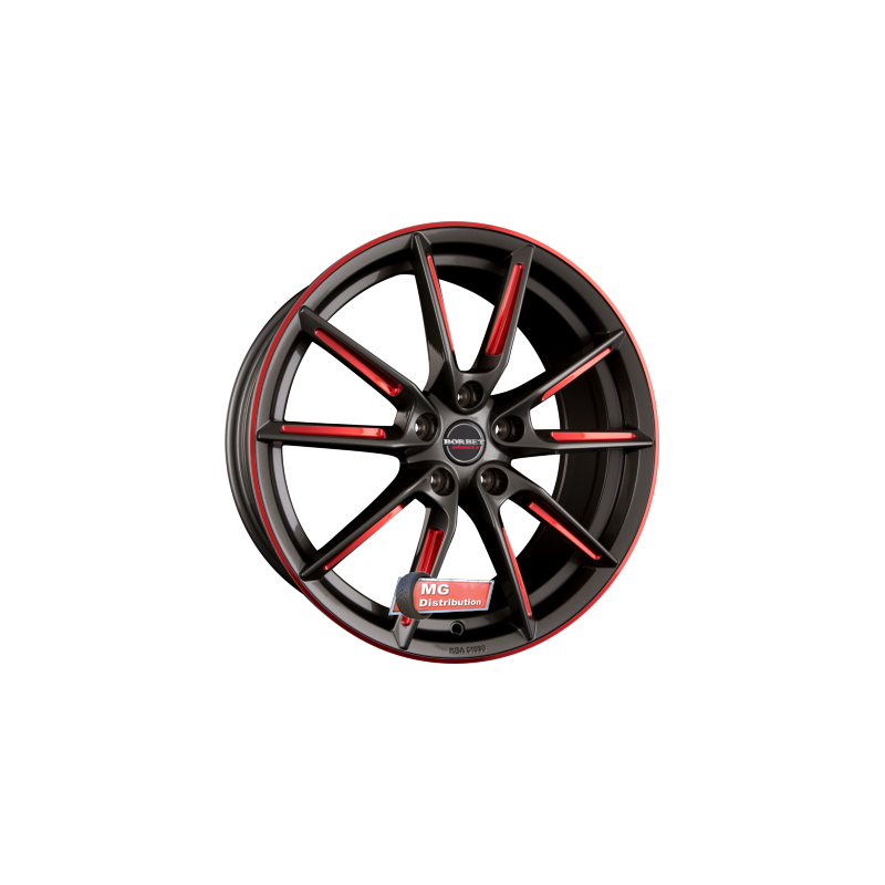 Jante BORBET type LX Graphite Spoke Rim Red Polished