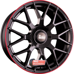 Jante MAM type MAM GT.1 Black Painted Lip Red (BPLR)