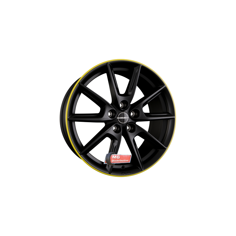 Jante BORBET type LX Black Matt Rim Yellow