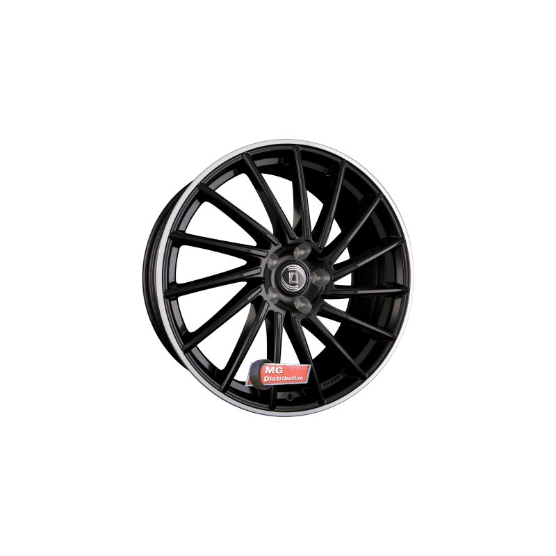 Jante DIEWE WHEELS type BRIOSA NERO S MACHINED LIP - Schwarz Glanz Hornpoliert