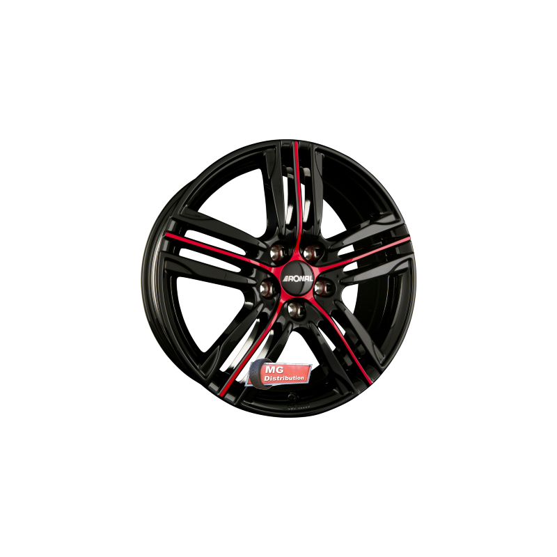 Jante RONAL type R57 MCR Jetblack-Red Spoke