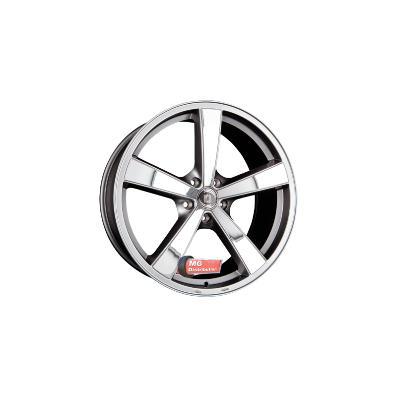 Jante DIEWE WHEELS type TRINA PLATININOX - Platin Matt mit Edelstahlinlays