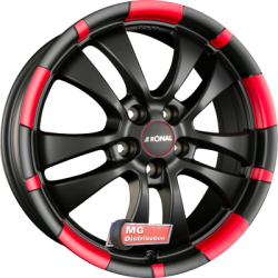 Jante RONAL type R59 Jetblack-Matt-Red Rim