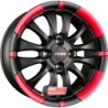 Jante RONAL type R59 Jetblack-Matt-Red Rim