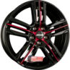 Jante RONAL type R57 MCR Jetblack-Red Spoke