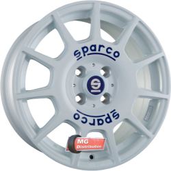 Jante SPARCO type TERRA White + Blue Lettering