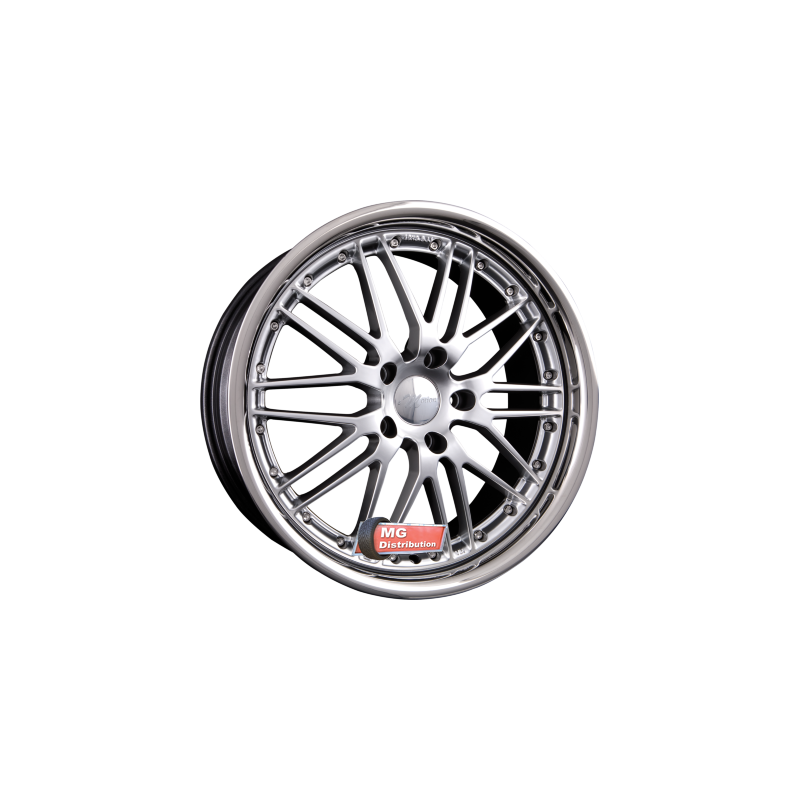 Jante EMOTION-WHEELS type WASABI Hyper Silber mit Inox Edelstahlbett